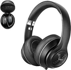 Tribit Wireless Bluetooth Headphones Over Ear, Ultra-Long 40 Hours Battery Life Headphone with Mic,Hi-Fi Stereo Sound & Rich Bass Headsets,Foldable(Comes with Carry Case),Tribit XFree Tune Headset