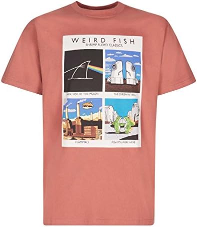 Weird Fish Shrimp Floyd artist T-Shirt Brick Red Size L