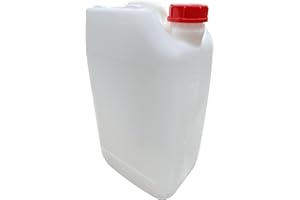 POWERCHEM 2 x 25L Heavy Duty Anti Glug Water Container Tank | UN Approved Stackable Jerry Can Bottle + Cap | Perfect for Storage of Potable Water Liquids Camping & Food Grade