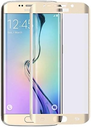 Samsung Galaxy S6 Edge Glass Screen Protector, VeKite (TM) 3D Curved Full Coverage Premium Thin Tempered Glass HD Clear Film for Samsung Galaxy S6 Edge, Gold