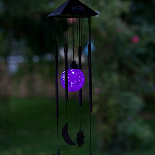 Smart Solar Sun Moon Star Wind Chimes Farbe LED Globe - 3
