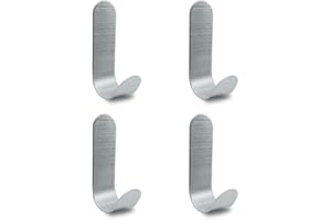 PAILEWEI Crochets Adhesif Mural Inoxydable - Crochets Adhesifs Muraux Accrochez Torchons, Serviettes, et Plus, Ensemble de Patères pour Cuisine et Salle de Bain (4 Pcs)
