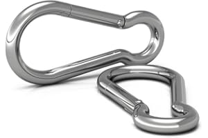 everlar® Mousqueton Double Pack I 11mm XXL, 450kg I Fixation sûre et Facile de fauteuils Suspendus, hamac, balançoire, Sac de Frappe, auvent et Bien d'autres