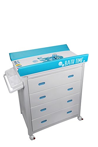 Plastimyr Bañera Cajones Blancos + Cambiador Bebes PLASTIMONS Azul