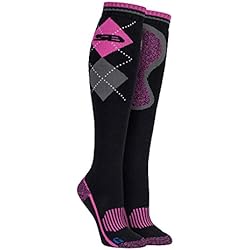 Storm Bloc - Femme chaussettes de coton hautes equitation avec carreaux motif pour bottes (37-42 eur, SBGLS007CER)