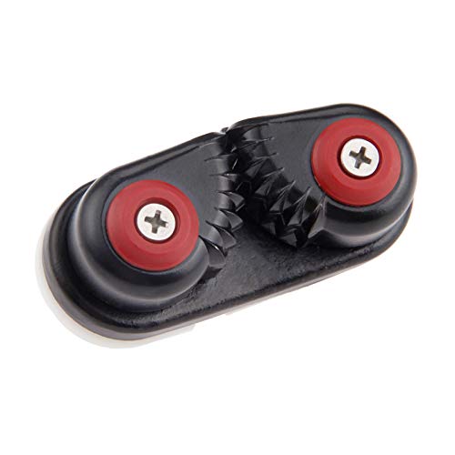 MUXSAM 1/2PC Noir Bateau voilier à roulement à Billes Cam Taquet Plastique ABS en Aluminium anodisé