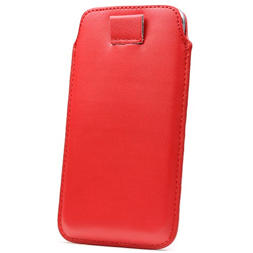 Custodia da 4,7 pollici Cover universale con linguetta, UrcoverÂ® pull tab Case, Sacchetto smartphone [Lunghezza 14 cm, larghezza 7 cm] con protezione anticaduta - Rosso