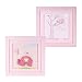 Set of Two Designs Handcrafted Pink Framed Pictures for Baby Girl Nursery Decoration
