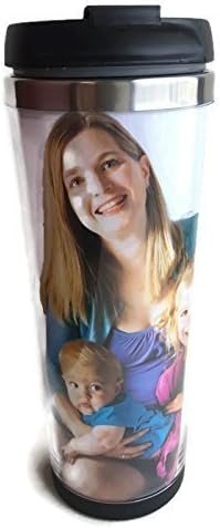 Photo Travel Mug-Insert your own photos, Company LOGO design, or Wedding Favours-Stainless Steel Mug Hot or Cold by Stainless Steel Hot Cold Mug