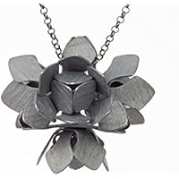 Halskette Seerose 925 Sterling Silber Designer-Schmuck handgefertigt