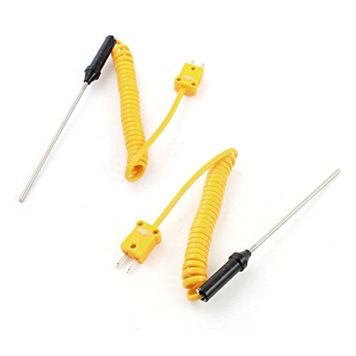 2 Stück 0-500C 100mm lang 3mm Durchmesser Thermofühler Temperatur-Sensor