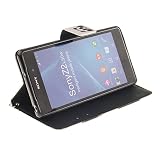 Sony Xperia Z2 Hülle,Sony Xperia Z2 Leder Brieftasche Hülle im BookStyle,SainCat PU Leder Wallet Case Lederhülle Folio Schutzhülle Ledertasche Hülle Bumper Handytasche Skin Schale Soft Backcover Handy Tasche Flip Cover Buchstil Klapptasche in Lederoptik mit Standfunktion Karteneinschub und Magnetverschluß Etui Flip Case fürSony Xperia Z2 (Cartoon Panda) - 5