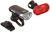 Cateye HL-EL135 Headlight + OMNI 3 Taillight Bicycle Light Combo Set