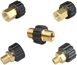 YUANGANG Set di adattatori per idropulitrice M22 connessione a 3/8 1/4 '' Rondella di connessione rapida Set adattatore girevole (3#), VWK28Q30FHSPXH08E28H0VAX0 YUANGANG Set di adattatori per idropulitrice M22 connessione a 3/8 1/4 '' Rondella di connessione rapida Set adattatore girevole (3#), VWK28Q30FHSPXH08E28H0VAX0
