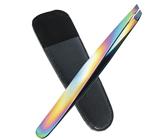 Pathfinder Technologies Professional Quality Titanium Tweezers with Slanted Tip Manicure Pedicure. Comes with a Pathfinder life time guarantee !