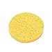 Facial Cleansing Sponge - High Quality Cellulose, Round, Yellow Colour, Pack of 2
