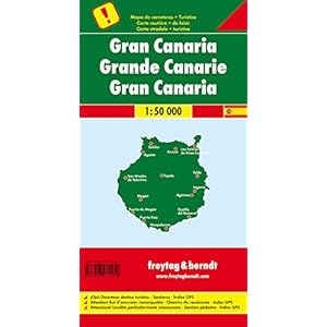 Gran Canarias, mapa de carreteras. Escala 1:50.000. Freytag & Berndt. (Auto karte)