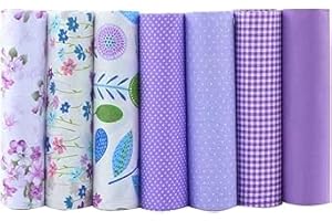 CRAFTS FABRICS CraftsFabrics Lotto di 7 scampoli di tessuto in 100% cotone stampato (40,6 x 50,8 cm) per trapuntatura, scrapbooking, progetti fai da te, collage