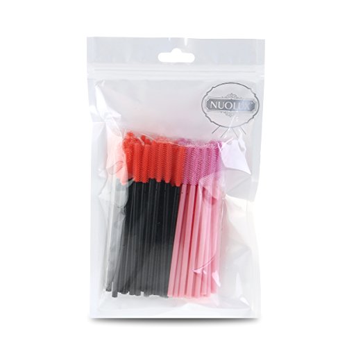 NUOLUX Wimpernbürste,50tlg. Wimpernbürste Set Einweg Wegwerf Wimpern Mascara Bürste - 4