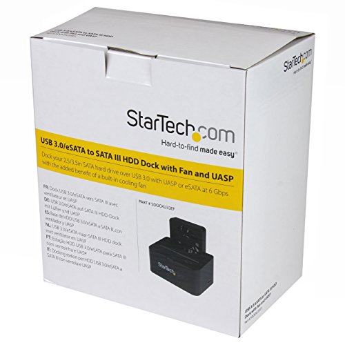USB 3.0/ eSATA Dockingstation für SATA Festplatten – 2,5/3,5″ HDD / SSD Docking Station mit UASP und Lüfter - 7