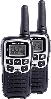 Midland C1178 Station de Radio PMR Portable, Noir, Gris, Set de 2