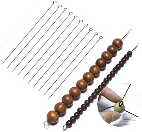 LIXIAQ1 10pcs Thin Extra Fine Beading Needles Easy Thread Sewing Needles for Seed & Small Hole Beads,0.6mm