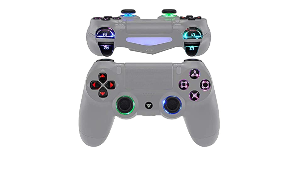 Kit controller LED PS4, multi-colori luminated D-pad Thumbsticks Face  Buttons (DTF) LED Kit per controller PlayStation 4 Dualshock V2 (7 aree LED,  nero) : Amazon.it: Informatica