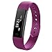 Produktbild Blue-Tooth Smartwatch,Uhr Intelligente Armbanduhr Schrittzähler Sport Fitness Tracker ID115 Alles Kompatibel für Herren Damen. (Lila)