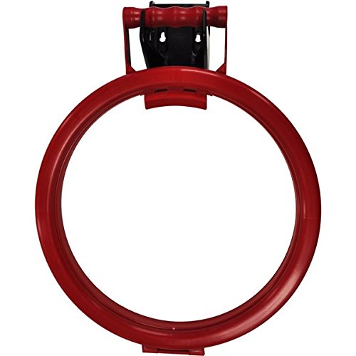 Hillbrush commerciale HH3R borsa in polipropilene a cerchio con supporto a parete, 120 mm, rosso