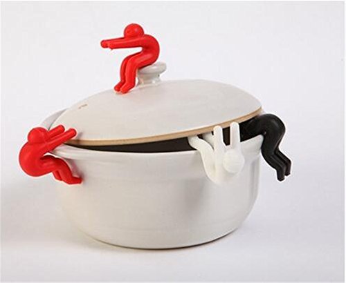 2 Stück Silikon Deckel Ölpest Villain Elevation Halterung Ständer zu verhindern Überlauf Suppe Colorful Universal Handy Halterung - 6