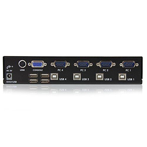 StarTech.com 4 Port VGA USB KVM Switch mit Hub – 4-fach Professioneller VGA KVM Umschalter - 3