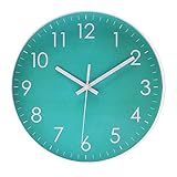 XJYA Wanduhr ohne Tickgeräusche, Wanduhr Lautlos Modern Quartz Lautlos Wanduhr ohne Ticken (12 Zoll),C