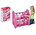 Price comparison product image UKBAZAR Pink Double or Single Dolls Baby Bunk Bed Cradle Toy With Pillow, Mattresses, Blankets