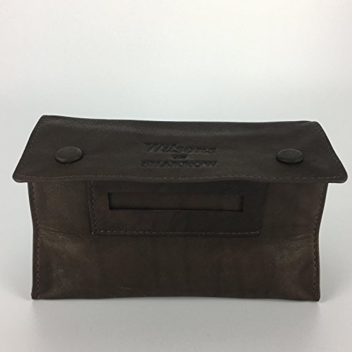 SmokinIdeas Tabakbeutel, aus Leder, mit Druckknopf-Verschluss und Fach für Papers, Dunkelbraun - 3