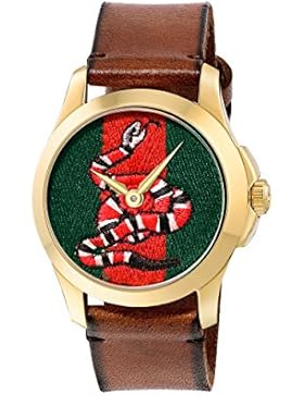 Gucci Unisex-Armbanduhr Quarz Leder YA1264012