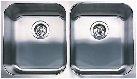 Blanco 440258 Spex Plus Equal Double Undermount Kitchen Sink, Stainless Steel by Blanco