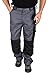Produktbild IWEA Stabile Arbeitshose Bundhose Berufshose Handwerker Cargohose Arbeitskleidung Grau IW063, 52/54 L, Grau/Schwarz Premium