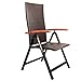 Produktbild Estexo Garten Klappstuhl TWC-16624 aus Aluminium und Polyrattan