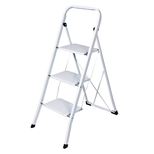 DEMA Stahl Haushaltsleiter Klapptritt mit 3 Stufen