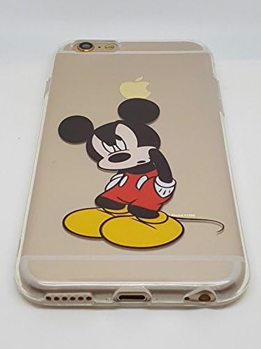 Disney Movie Character Phonecase, Funny, Mickey, Minnie, Pluto, Donald Duck iPhone 5 5S SE 6 6S 6S+ 7 7plus with Lazy Bear Official 2in1 Phone Support Ring and Kickstand (iPhone 6 6S, Mickey Mouse)