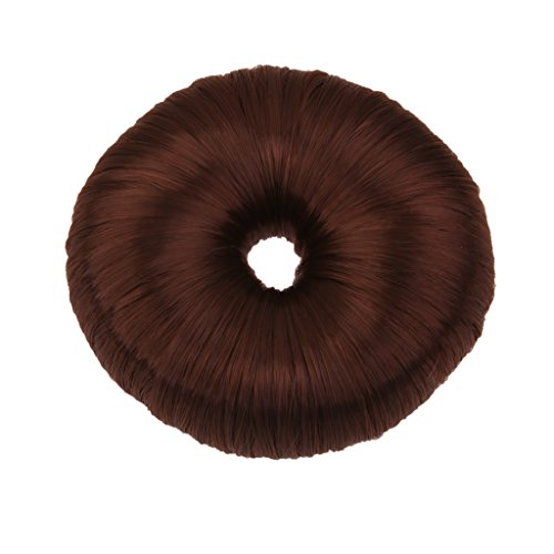 Fashion Bun Shapers Hair Doughnut Bun Ring Shaper Hair Donut Style Updo - Red Brown