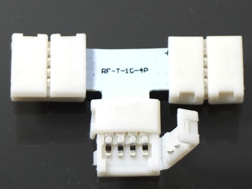 LED24.cc Connecteur rapide en T 4 bornes pour ruban LED RGB 5050 Sans soudure 10 mm