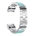 Produktbild HKFV Crystal Edelstahl Handgelenk Ersatz Uhrenarmband für Fitbit Charge 2 Fitbit Charge 2 Diamant-Aluminiumlegierung Uhrenarmband Armband (D)