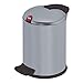 Produktbild Hailo Design S, Mülleimer aus Stahlblech, 4 Liter, leise und dicht schließender Deckel, breites Fußpedal, made in Germany, 0704-860