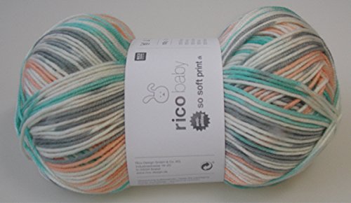 100 g Rico Baby so soft print dk, Fb. 010, Wolle Strickgarn Häkelwolle Babywolle * neue Farbe