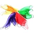 GSI AZO Free Multicolour Lightweight Juggling Scarves for Kids Magicians Kindergarten and Fitness - 26 x 26 inches (Pack of 12)