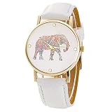Uhren Damen,Armbanduhren für Frauen Günstige Uhren Casual Analoge Quarz Uhr Mode Luxus Elefanten Muster Uhren Business Mädchen Frau Sport Uhr Damenuhr Armbanduhr Frauen