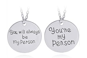 Outletissimo Lot de 2 colliers Grey's Anatomy You're My Person You Will Always Be My Person Cristina et Meredith UA20