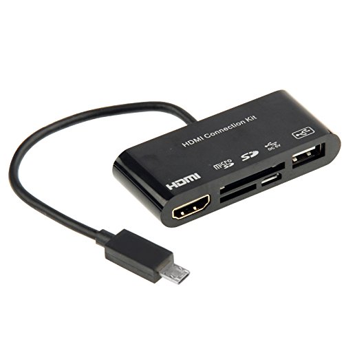 5in1 MHL HDMI Adapter + Micro USB OTG Kabel + SD microSD Kartenlesegerät für Samsung Galaxy Tab 3 10.1 3G 8.0 3G, Tab S 8.4 LTE TabPRO 10.1 12.2 8.4 LTE - 2