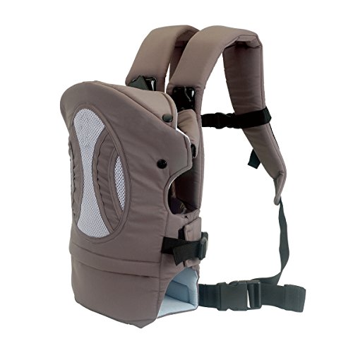 Bebamour Brand Baby Carrier Backpack 4 in 1 Carry Ways Front and Back Carrier (Grey)